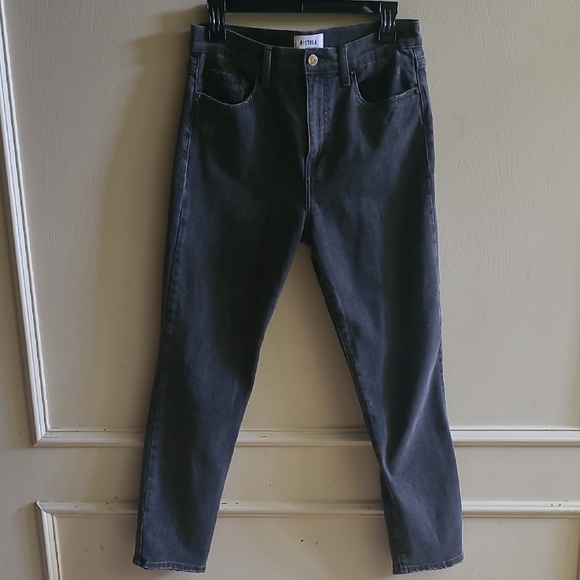 pistola Denim - Pistola Charcoal Denim Distressed Jeans Sz 29